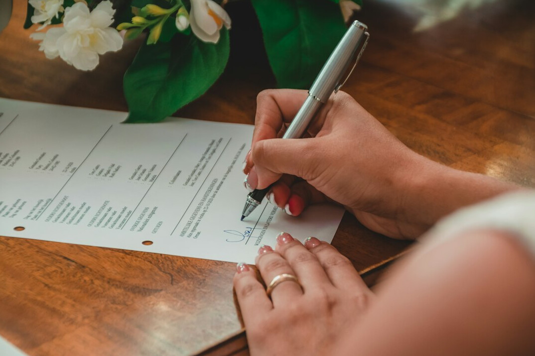 family reviewing insurance documents